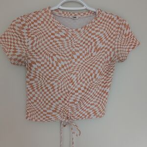Garage Orange Crop Tie Front T-Shirt